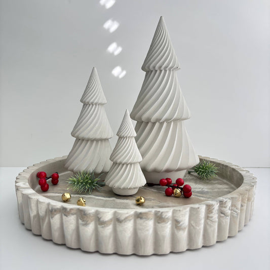 Concrete Holiday Trees | Ivory Twist
