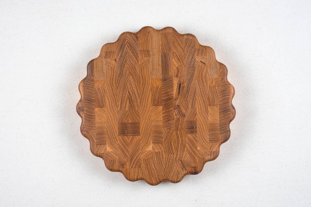 Scallop Butcher Block Board