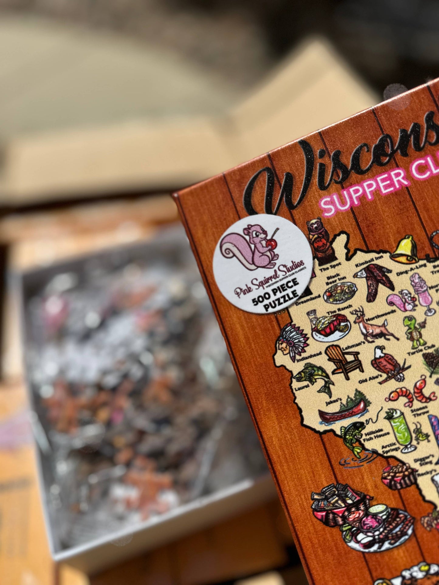 Wisconsin Supper Club Map Puzzle