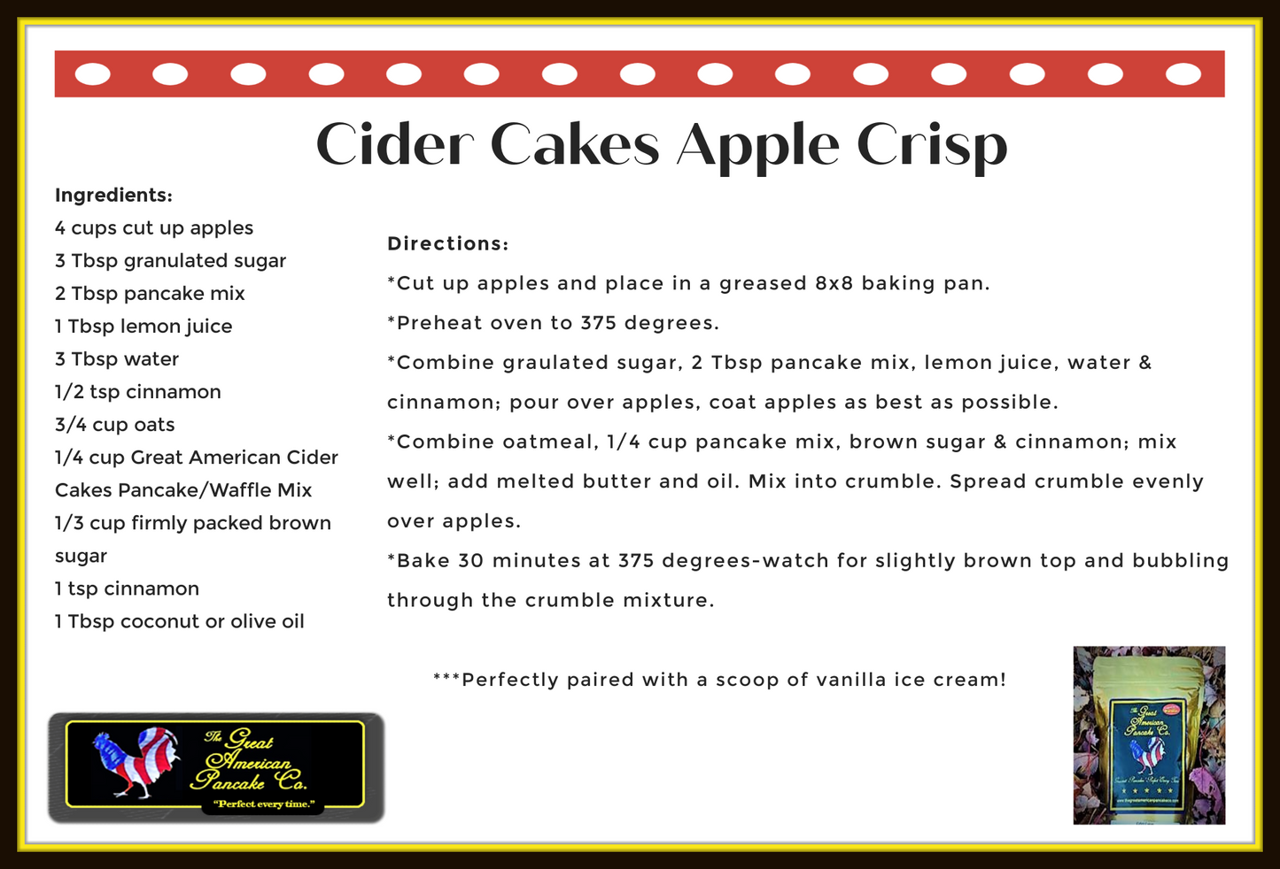 Pancake & Waffle Mix - Cider Cakes