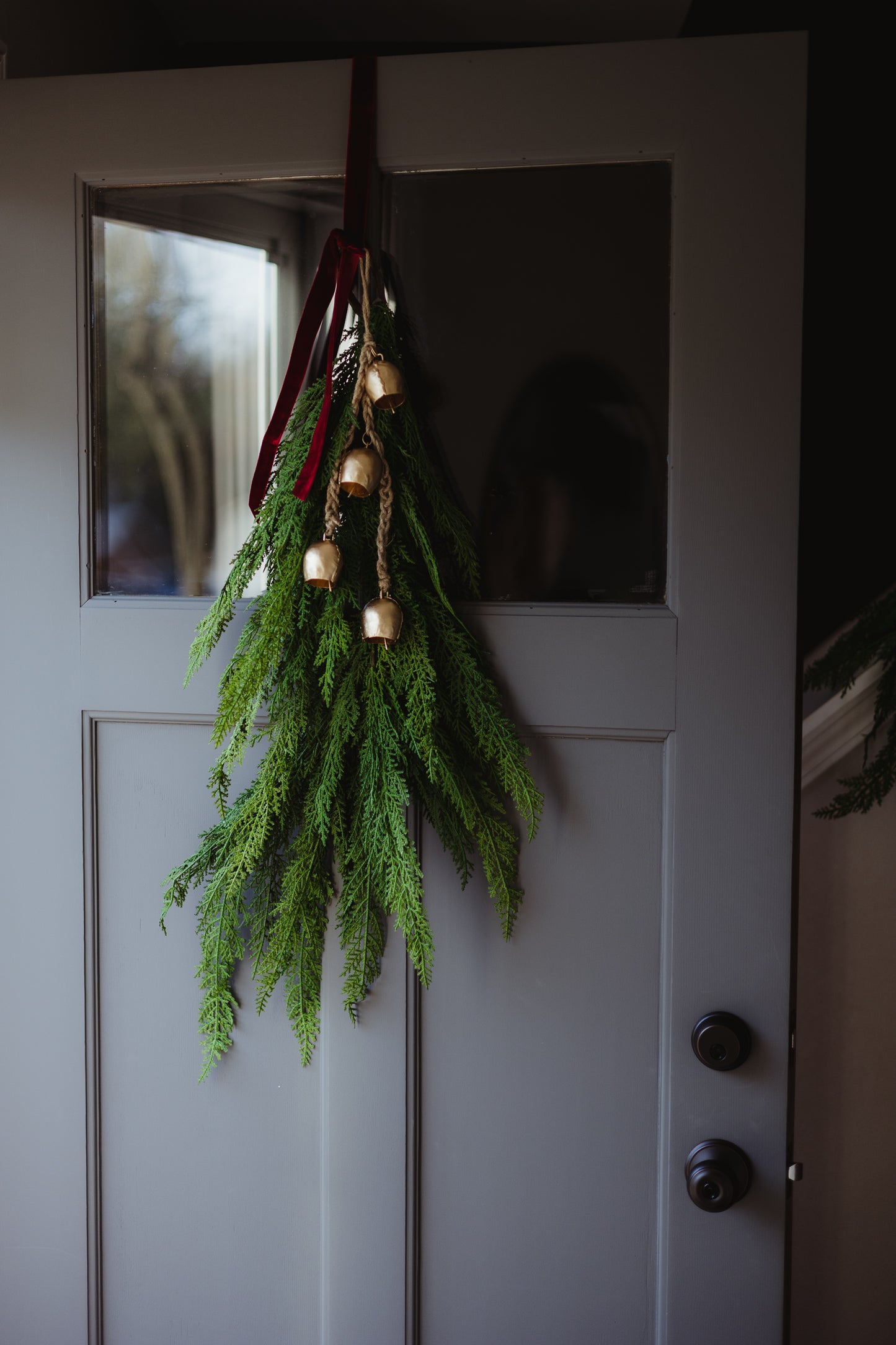 Selaginella Cedar Door Swag