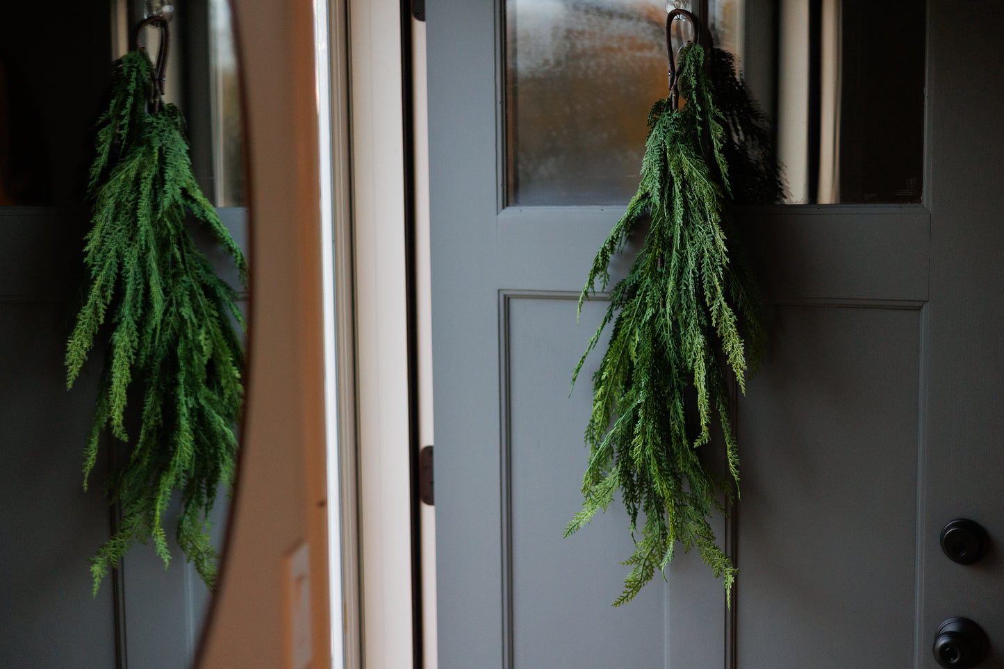 Selaginella Cedar Door Swag