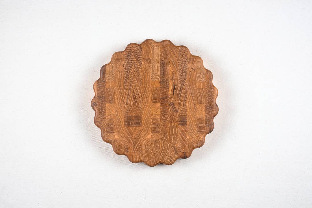 Scallop Butcher Block Board