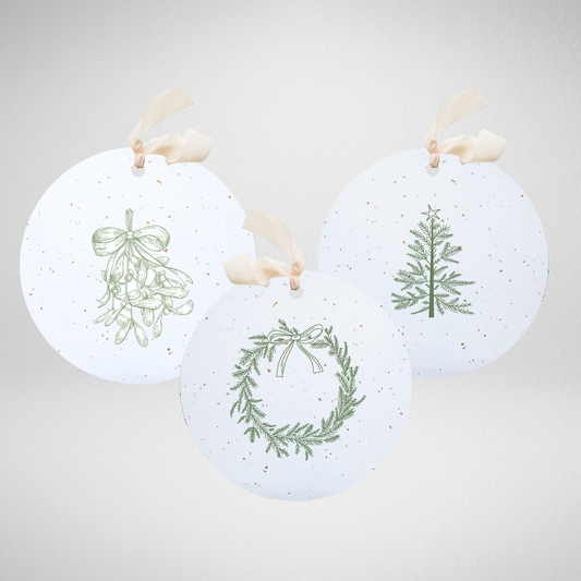 Plantable Seed Gift Tags / Ornaments - Greenery