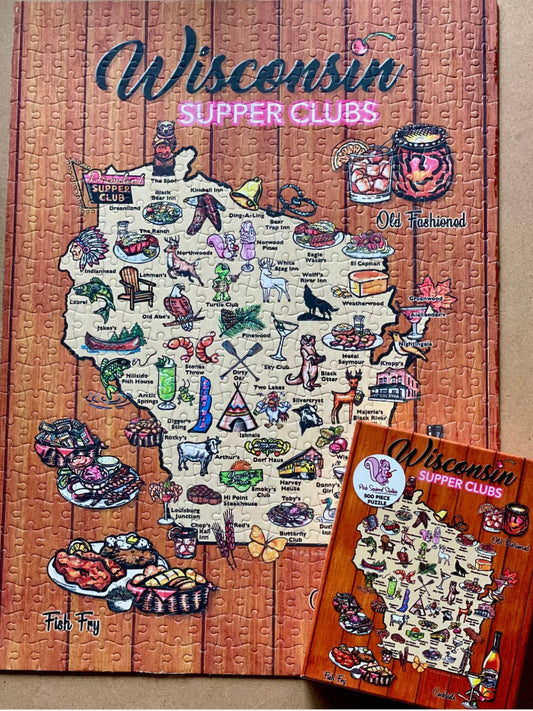 Wisconsin Supper Club Map Puzzle