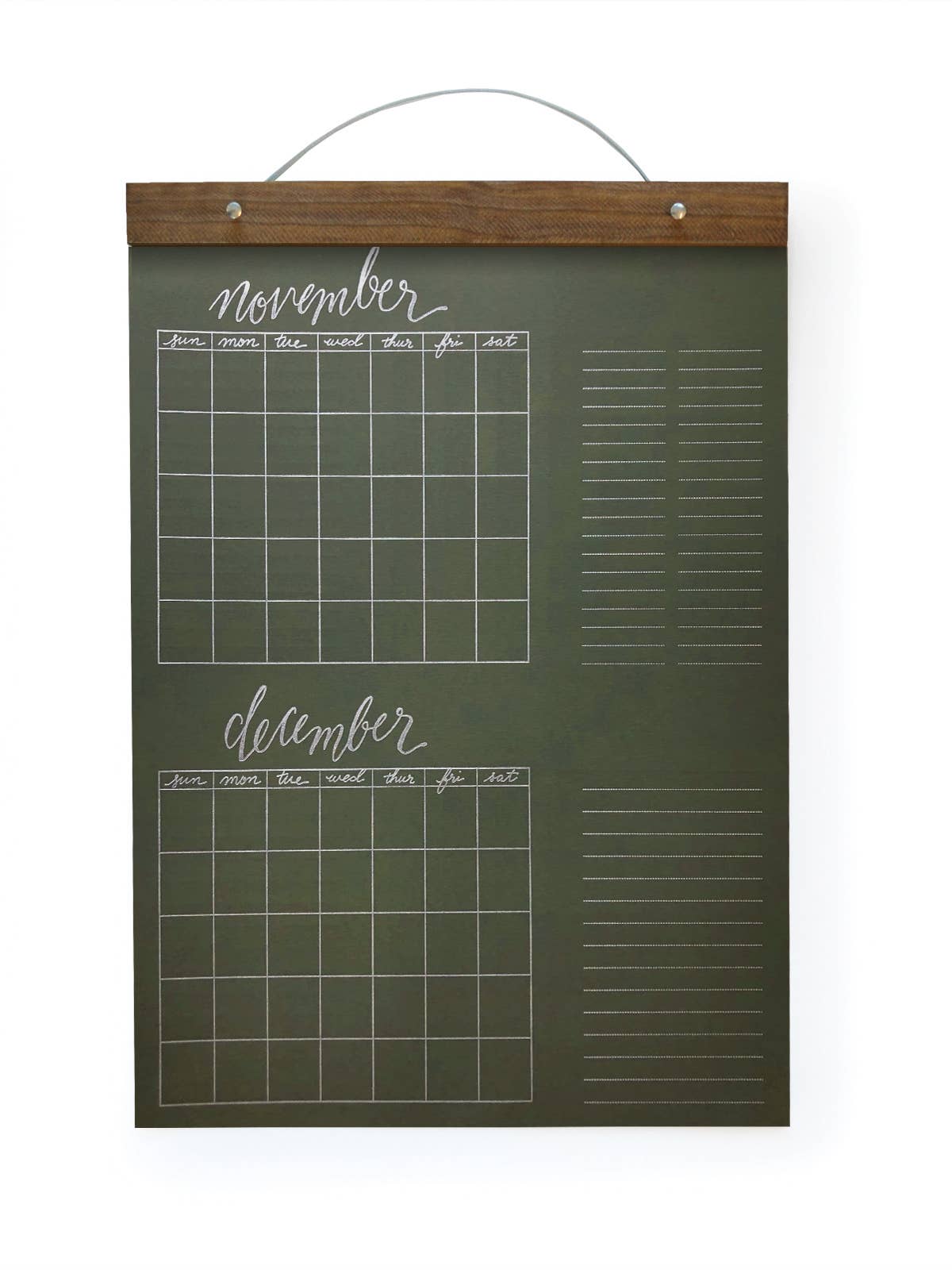 Big Write-in Calendar | Sequoia Green