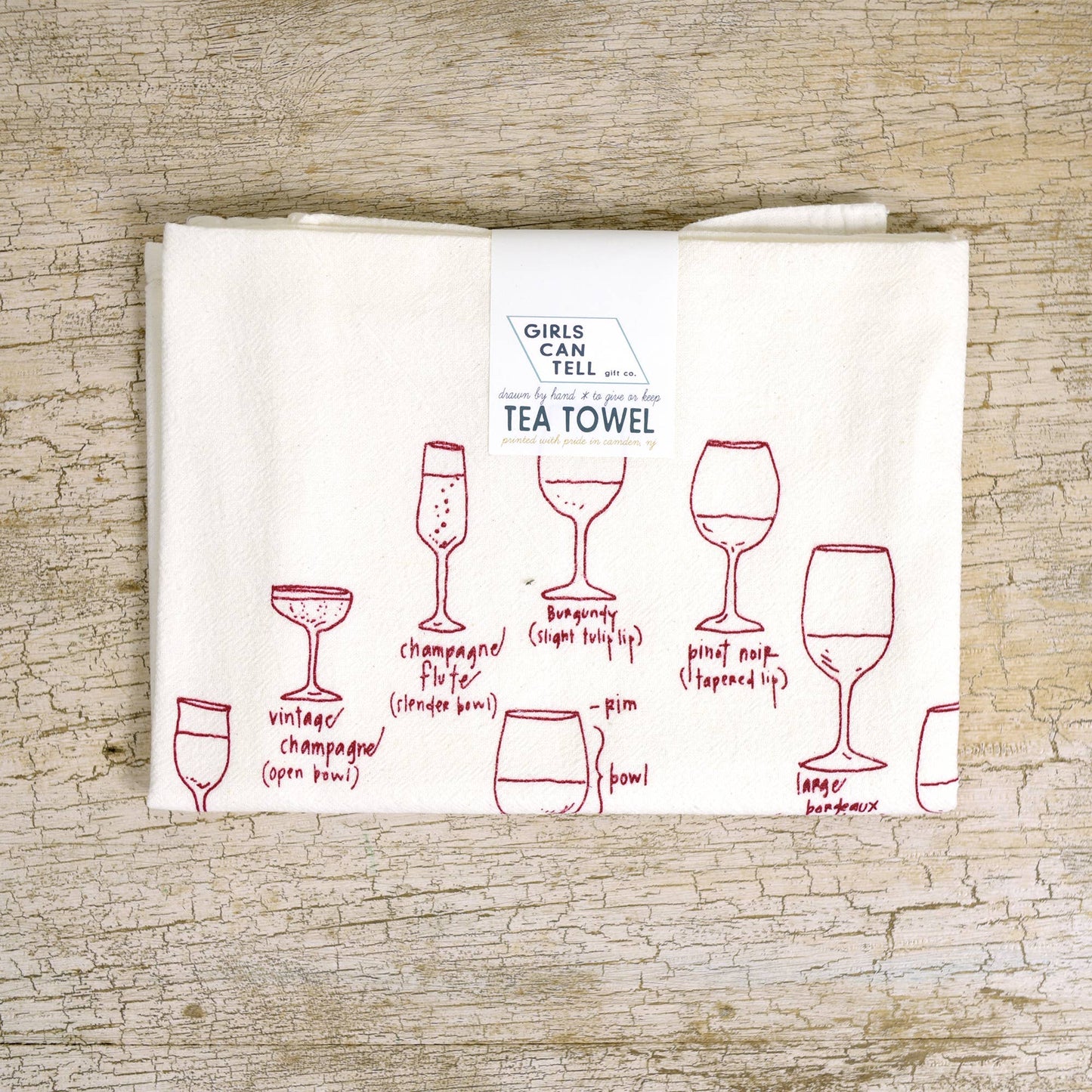 Tea Towel - Wine Glassware